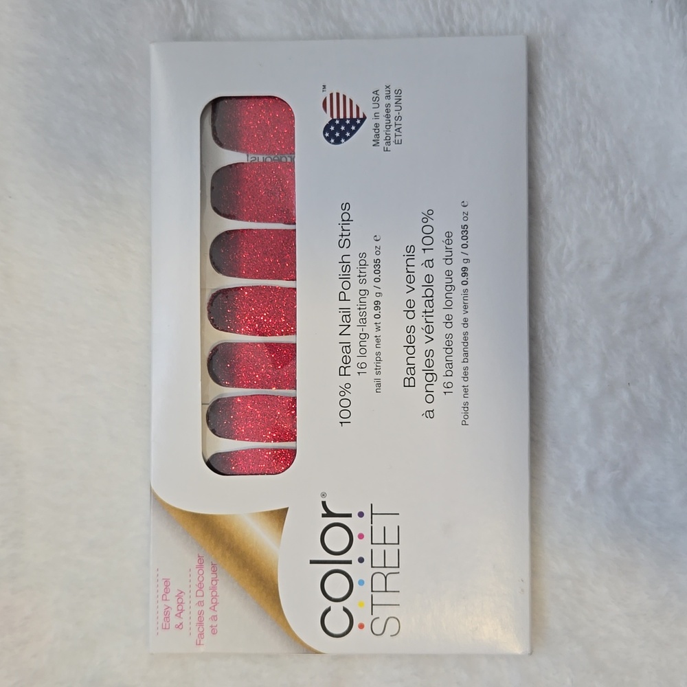 Bloody Gorgeous Color Street Black to Red Glitter Ombre Design Nail Polish Strip